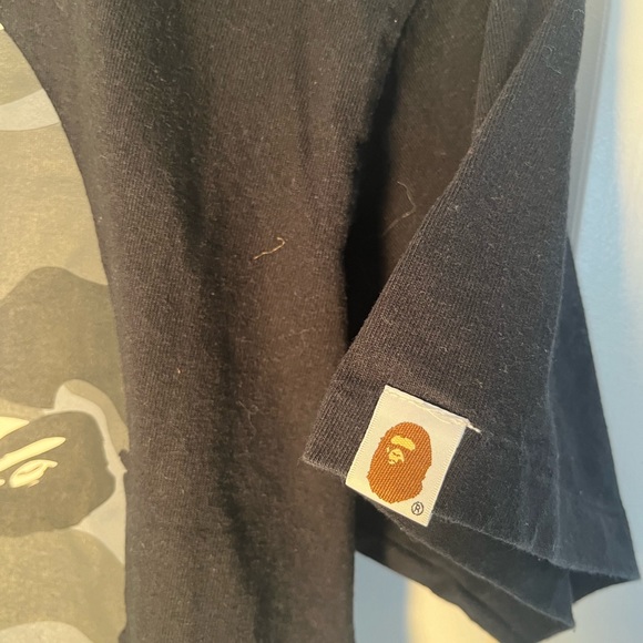 Vintage Bape Bathing Ape Nigo T-Shirt black Grey Camo Big Logo - Picture 2 of 5